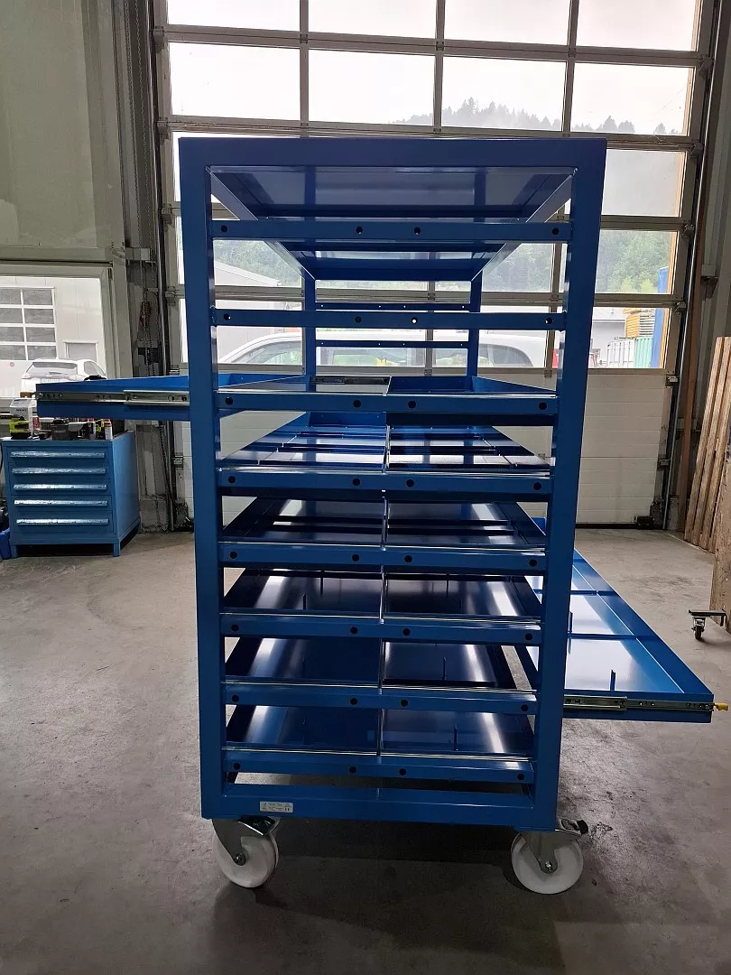 Schwerlast Schubladenwagen 1000kg von der Seite